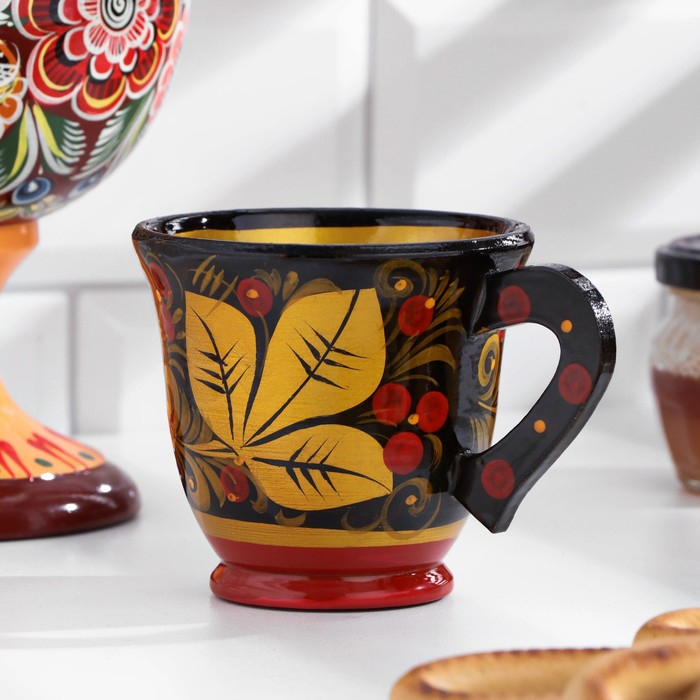 Кружка &laquo;Соковая&raquo;, 9&times;9 см, хохлома, микс