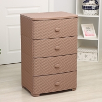 Комод 4-х секционный &laquo;Плетёнка&raquo;, цвет какао