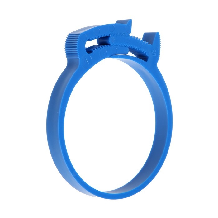 Хомут силовой пластиковый Хомут силовой пластиковый "СТРАЙК", диаметр 59-65 мм, многоразовый, Clip-Track, 4 шт.