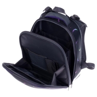 Рюкзак каркасный школьный 38 х 30 х 16 см, эргономичная спинка, Stavia "Фламинго мини", чёрный/розовый