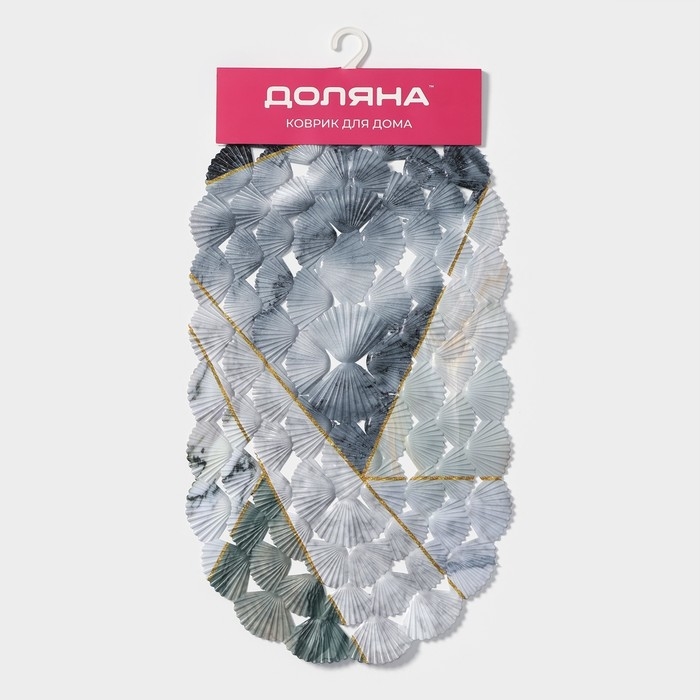 Коврик противоскользящий в ванну на присосках Доляна &laquo;Геометрика&raquo;, 35&times;65 см