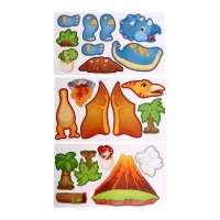 Конструктор винтовая мозаика &laquo;Диномир&raquo;, с электрическим шуруповёртом, 212 деталей