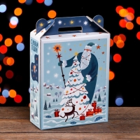 Подарочная коробка "Фантазия" в зеленом 16,8 х 7 х 25 см. Новый год Подарочная коробка "Фантазия" в зеленом 16,8 х 7 х 25 см. Новый год