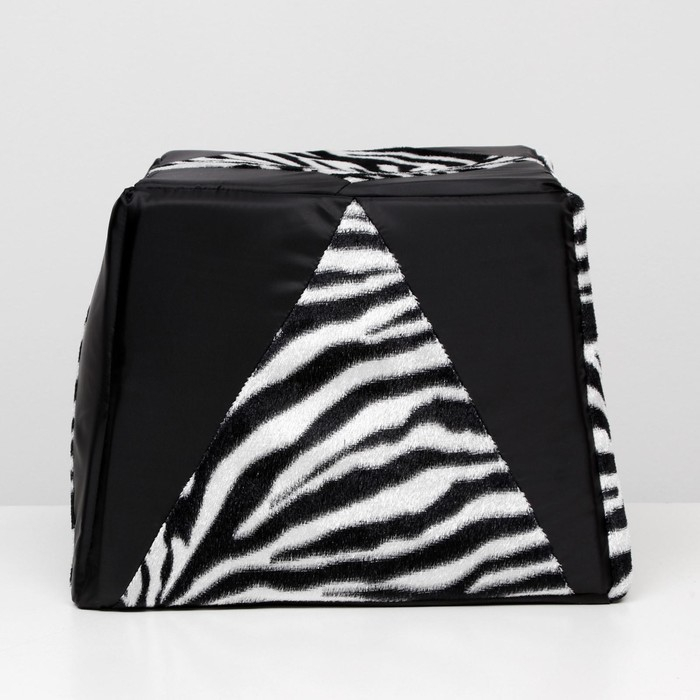 Дом-трансформер трапеция 43 х 43 х 34 см, расцветка зебра Дом-трансформер трапеция 43 х 43 х 34 см, расцветка зебра