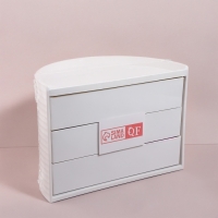 Органайзер для хранения, вращающийся, 3 секции, 27 &times; 15 см, цвет белый