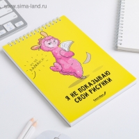Скетчбук &laquo;Я не показываю свои рисунки&raquo; А5, 40 л, 100 г/м