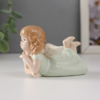 Сувенир керамика "Девочка-ангел в зелёном платье лежит" 9х7х5,5 см Сувенир керамика "Девочка-ангел в зелёном платье лежит" 9х7х5,5 см
