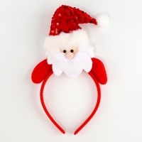 Карнавальный ободок новогодниий для волос детский «Дед Мороз», красный Карнавальный ободок новогодниий для волос детский «Дед Мороз», красный