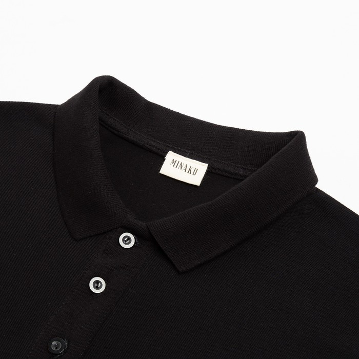 Джемпер мужской из пике MINAKU цвет чёрный, р-р 42