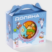 Набор детской посуды из керамики Доляна «Тигрёнок с грушами», 3 предмета: кружка 230 мл, миска 400 мл, тарелка d=18 см, цвет белый Набор детской посуды из керамики Доляна «Тигрёнок с грушами», 3 предмета: кружка 230 мл, миска 400 мл, тарелка d=18 см, цвет белый