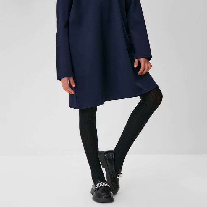 Колготки детские MINAKU цвет черный, рост 122-128 (6-8 л)