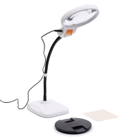 Лупа настольная, линза 115,25мм, подсветка Лупа настольная, линза 115,25мм, подсветка