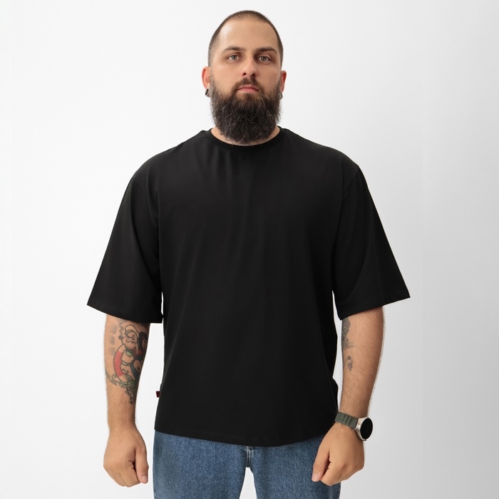 Футболка мужская MIST "Русский стиль", черный, р. 48
