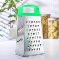 Тёрка Доляна, 4 грани, 11&times;8,5&times;22 см, ручка пластик, цвет МИКС