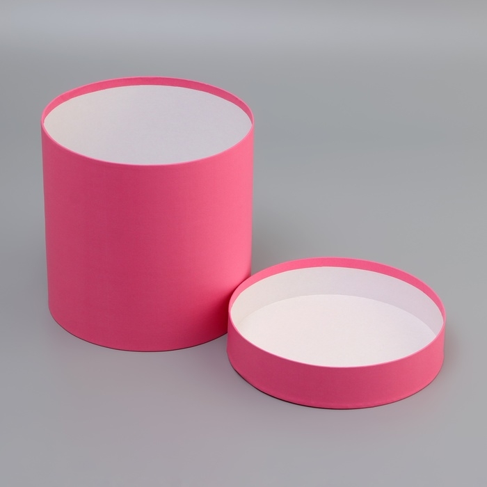 Шляпная коробка розовая, 18 х 18 см