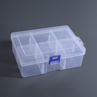 Органайзер для декора, передвижные ячейки, 6 ячеек, 16,5 &times; 12 &times; 5,8 см, цвет прозрачный