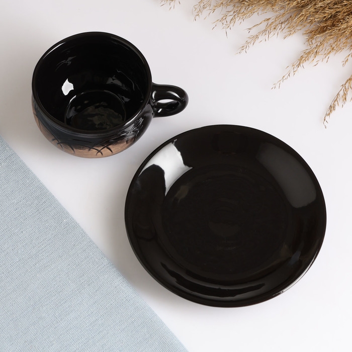 Чайная пара Чайная пара "Борисовская" 0,25л / 9х6см + блюдце 15см, старина