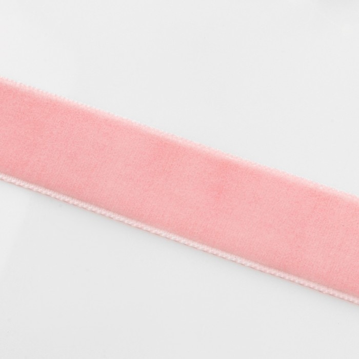 Лента бархатная, 20 мм, 18 ± 1 м, цвет розовый №08 Лента бархатная, 20 мм, 18 ± 1 м, цвет розовый №08