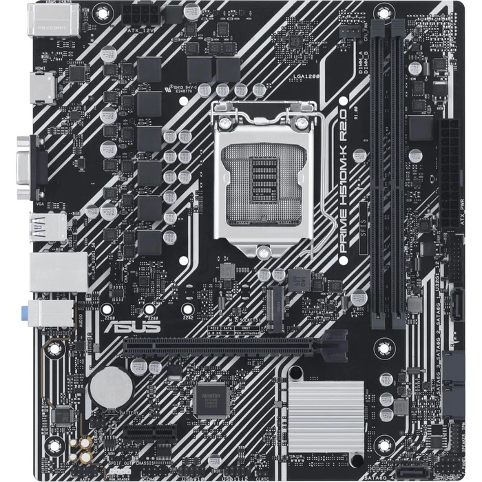 Материнская плата Asus Prime H510M-K R2.0, LGA 1200, H510, 2xDDR4, VGA, HDMI, mATX