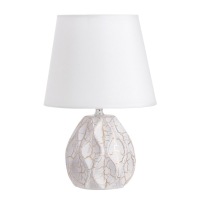 Лампа настольная "Иветт" 1х40Вт Е14 белый 20х20х30см Лампа настольная "Иветт" 1х40Вт Е14 белый 20х20х30см