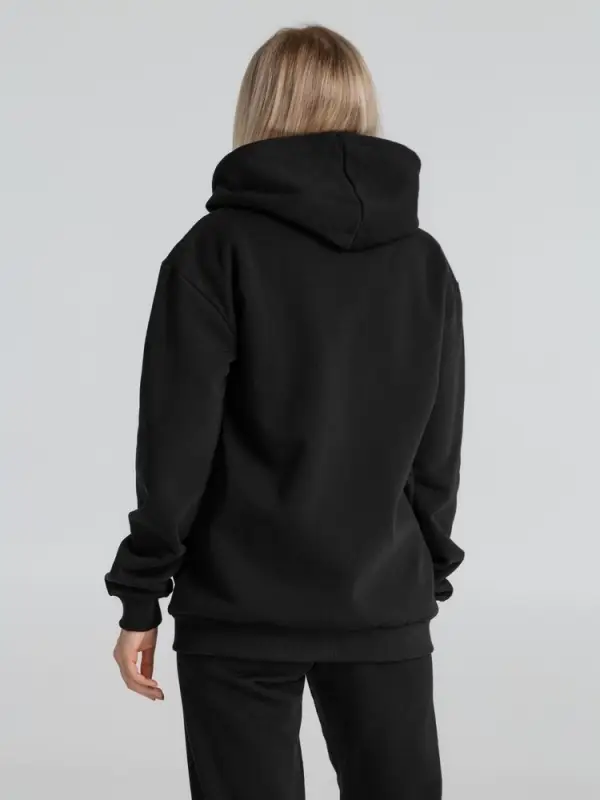 Толстовка на молнии с капюшоном Siverga Heavy 2.0, черная, размер 3XL