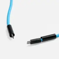 Кабель-ланьярд energyFlex Power Delivery 60 Вт, синий