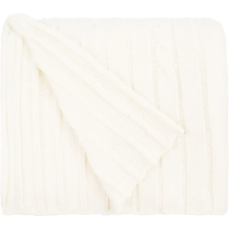 Плед Tressa, белый (молочный)