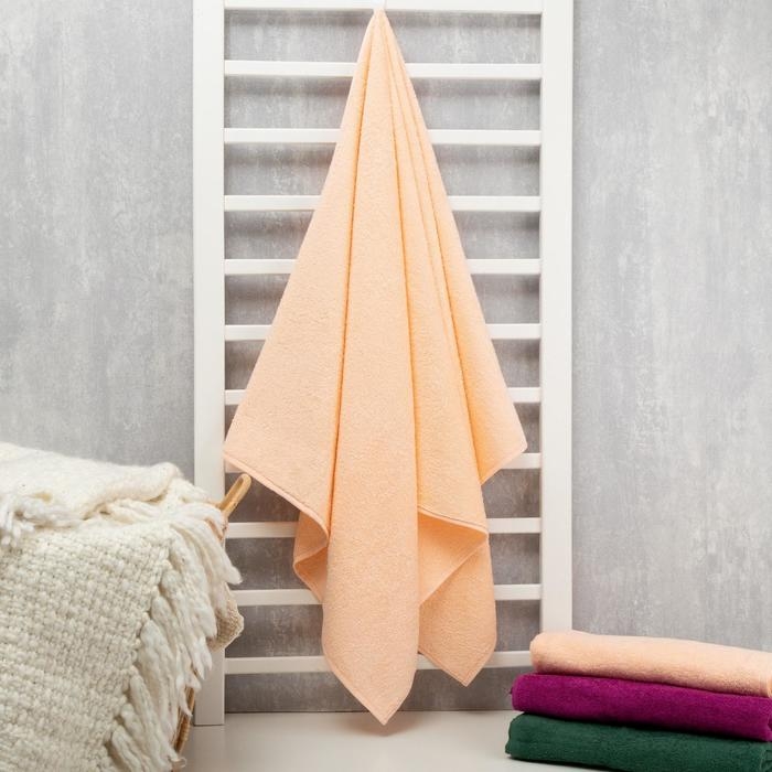 Полотенце махровое Экономь и Я 70х130 см, цв. персиковый, 100% хлопок, 320 гр/м2 Полотенце махровое Экономь и Я 70х130 см, цв. персиковый, 100% хлопок, 320 гр/м2