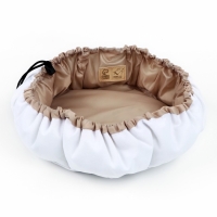 Лежанка для кошек и собак двусторонняя бежевая, 50-30х12 см Лежанка для кошек и собак двусторонняя бежевая, 50-30х12 см