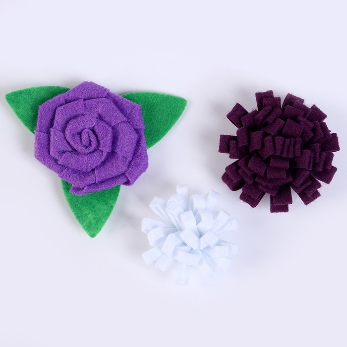 Набор для творчества: декор из фетра и набор бусин &laquo;Цветочный букет&raquo;