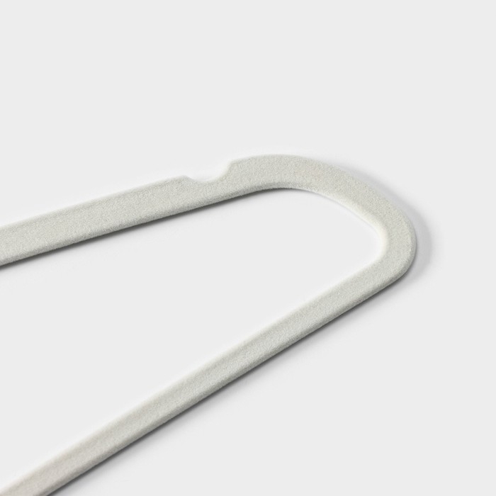 Плечики - вешалки для одежды Доляна, 44×23,5 см, 10 шт, флокированное покрытие, цвет белый Плечики - вешалки для одежды Доляна, 44×23,5 см, 10 шт, флокированное покрытие, цвет белый