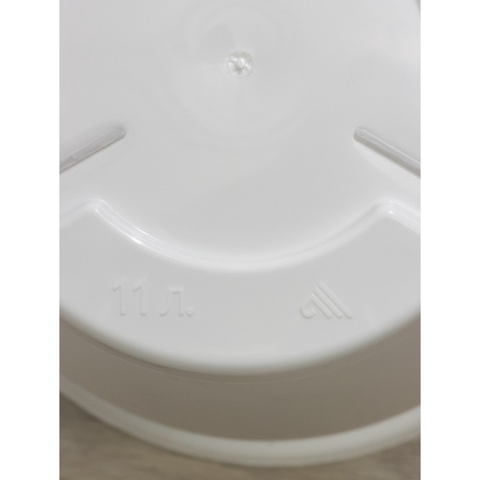 Горшок для цветов с поддоном &laquo;Афина&raquo;, 11 л, пластиковый, цвет белый