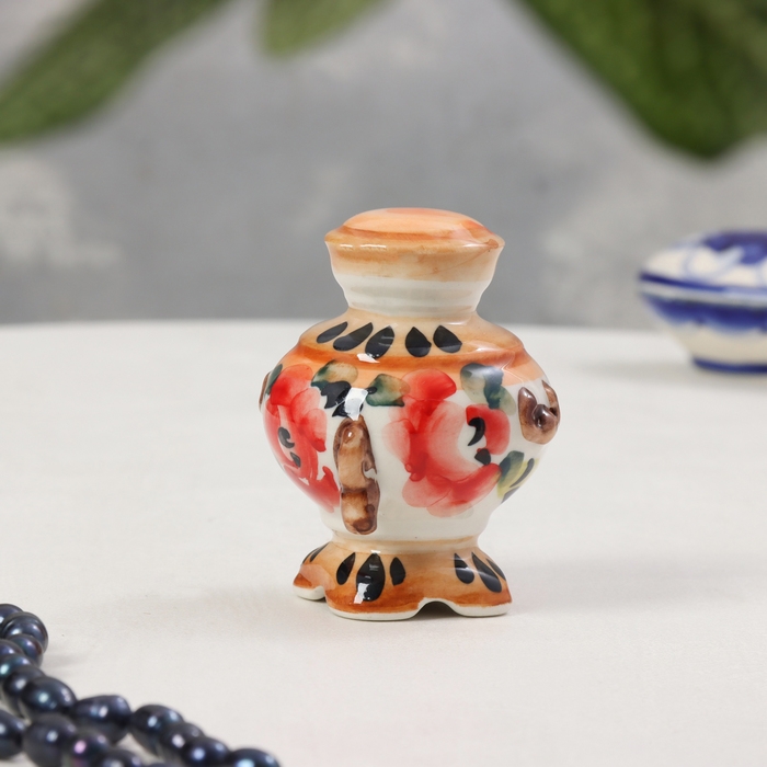 Сувенир &laquo;Самовар малый&raquo;, 8.5 х 4 см, гжель, цвет