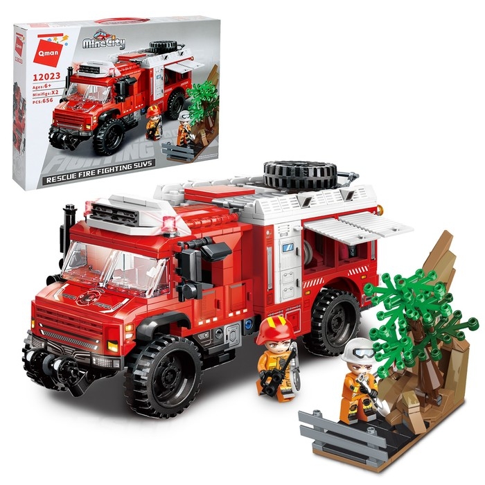 Конструктор Огнеборцы &laquo;Пожар в парке&raquo;, 656 деталей