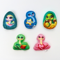 Магнит новогодний мягкий, змея, МИКС Магнит новогодний мягкий, змея, МИКС