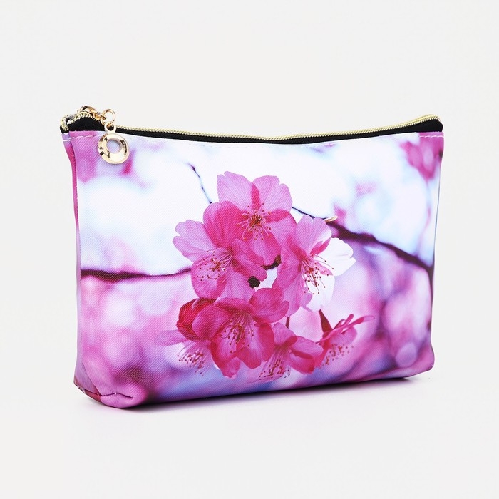Косметичка на молнии, цвет белый/розовый/сиреневый Косметичка на молнии, цвет белый/розовый/сиреневый