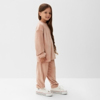 Костюм детский (свитшот, брюки) KAFTAN Plushy р.36 (134-140), бежевый