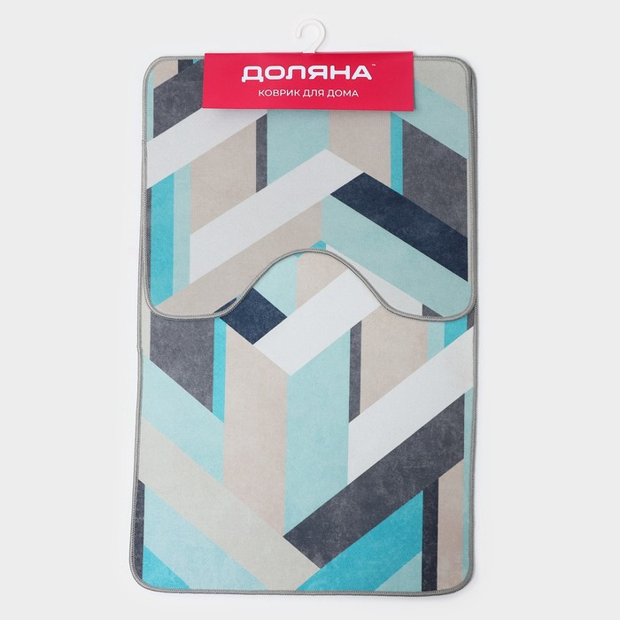 Коврики для ванной и туалета Доляна &laquo;Свэч&raquo;, 2 шт: 50&times;80 см, 40&times;50 см