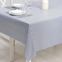 Клеёнка на стол Доляна &laquo;Клетка&raquo;, на нетканой основе, ширина 137 см, толщина 0,2 мм, рулон 20 м, цвет синий