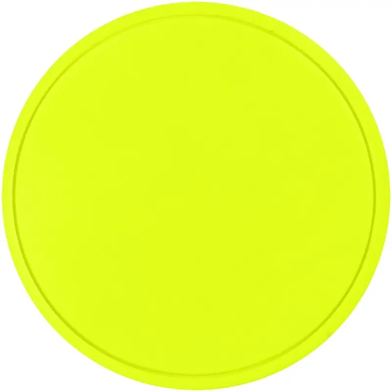 Лейбл из ПВХ Dzeta Round, L, желтый неон