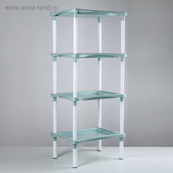 Этажерка напольная с полками 4-х секционная Krita, цвет серая мистерия