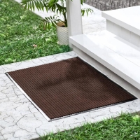 Коврик придверный влаговпитывающий, ребристый, «Стандарт», 40×60 см, цвет коричневый Коврик придверный влаговпитывающий, ребристый, «Стандарт», 40×60 см, цвет коричневый