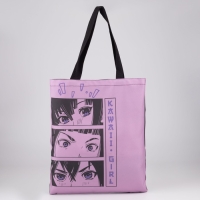 Шопер &laquo;Девушка&raquo;, без молнии, без подкладки, цвет сиреневый