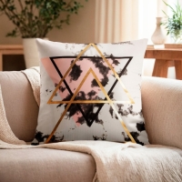 Наволочка декоративная Этель &laquo;Треугольники&raquo; 40х40 см, велюр