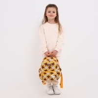 Рюкзак детский на молнии &laquo;Выбражулька&raquo;, 3 наружных кармана, цвет жёлтый