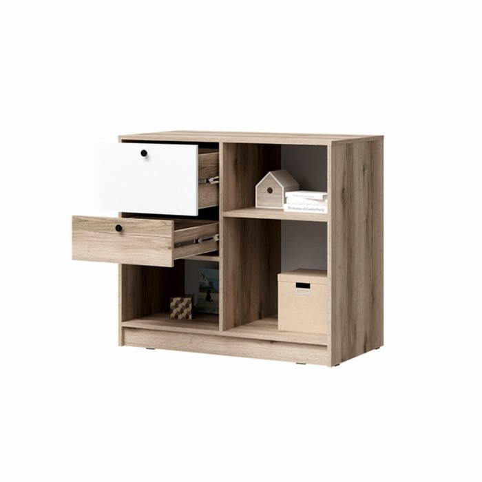 Комод Киви, 934х500х838, Белый/Дуб делано