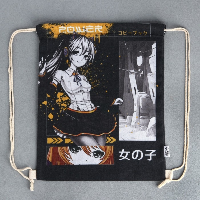 Мешок для обуви &laquo;Аниме комикс&raquo; хлопковкая 30 х 40 см