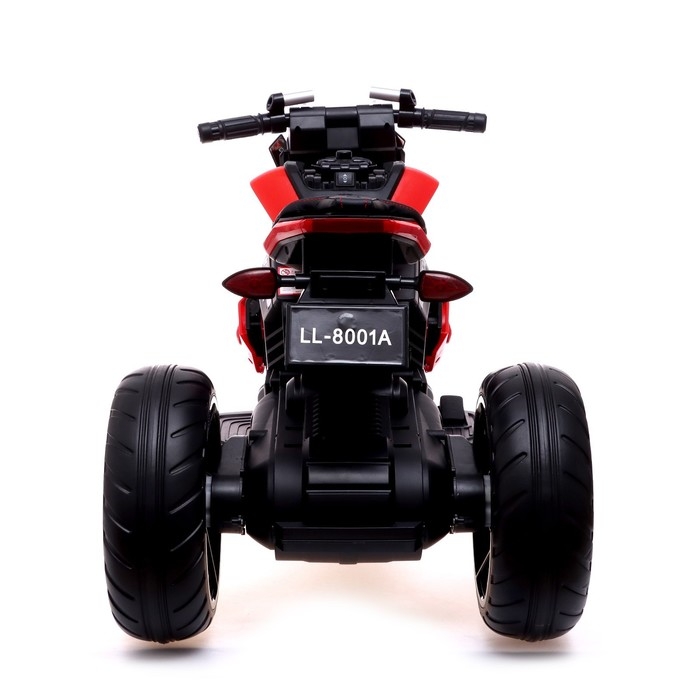 Электромотоцикл М1200, EVA колёса, кожаное сидение, 2 мотора, цвет красный