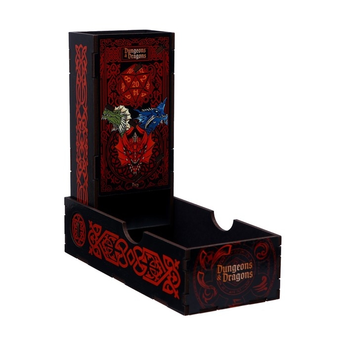 Башня для кубиков, дайсов Башня для кубиков, дайсов "Драконы" для настольных игр, с кубиками днд, h-20 см