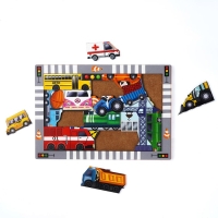 Пазл фигурный &laquo;Город машин&raquo; 16 деталей, 3+